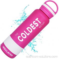 The Coldest Water Sports Bottle Insulated Stainless Steel Hydro Thermos, Athletic Pink, 21 Ounce